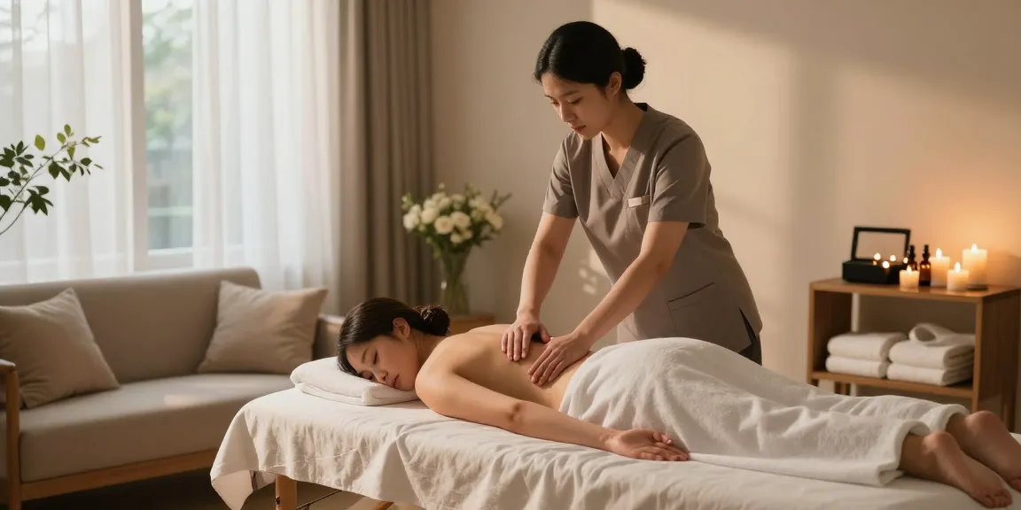 송파출장안마 service in a serene home massage setting with relaxing ambiance and professional therapist.