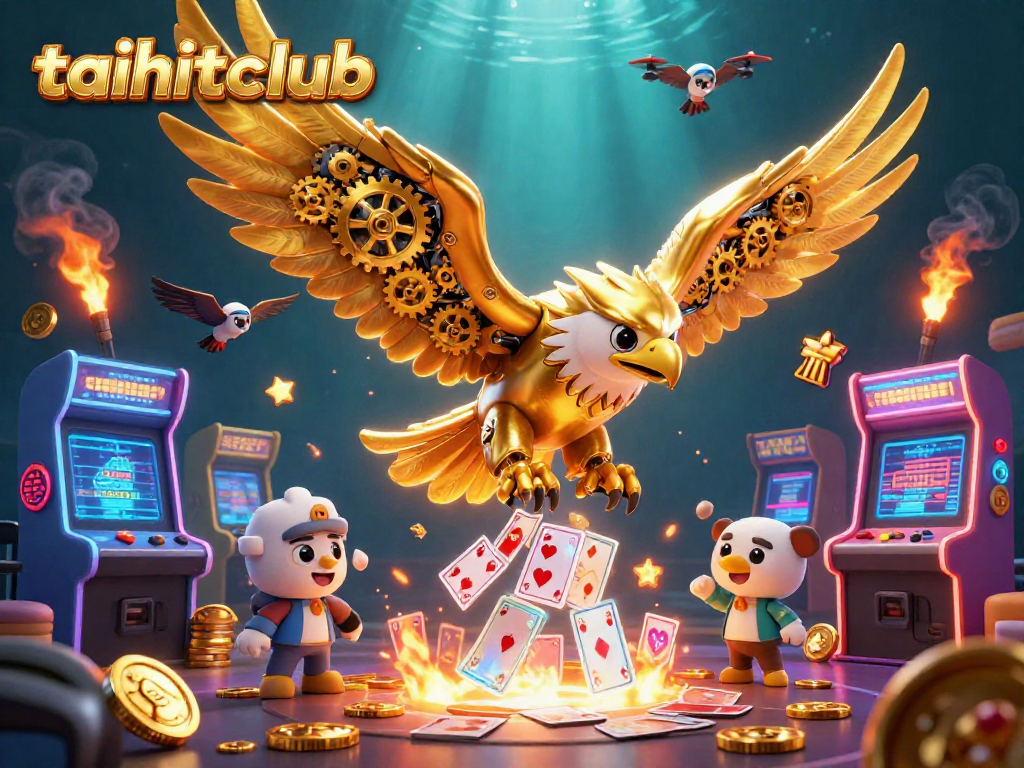 Experience the excitement of taihitclub's vibrant casino gaming world with colorful arcade elements and dynamic characters.