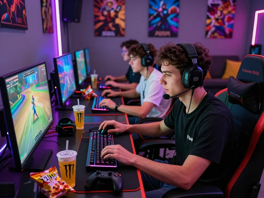 Exciting online gaming session showcasing rik vip and engaging friends in a vibrant gaming hub.