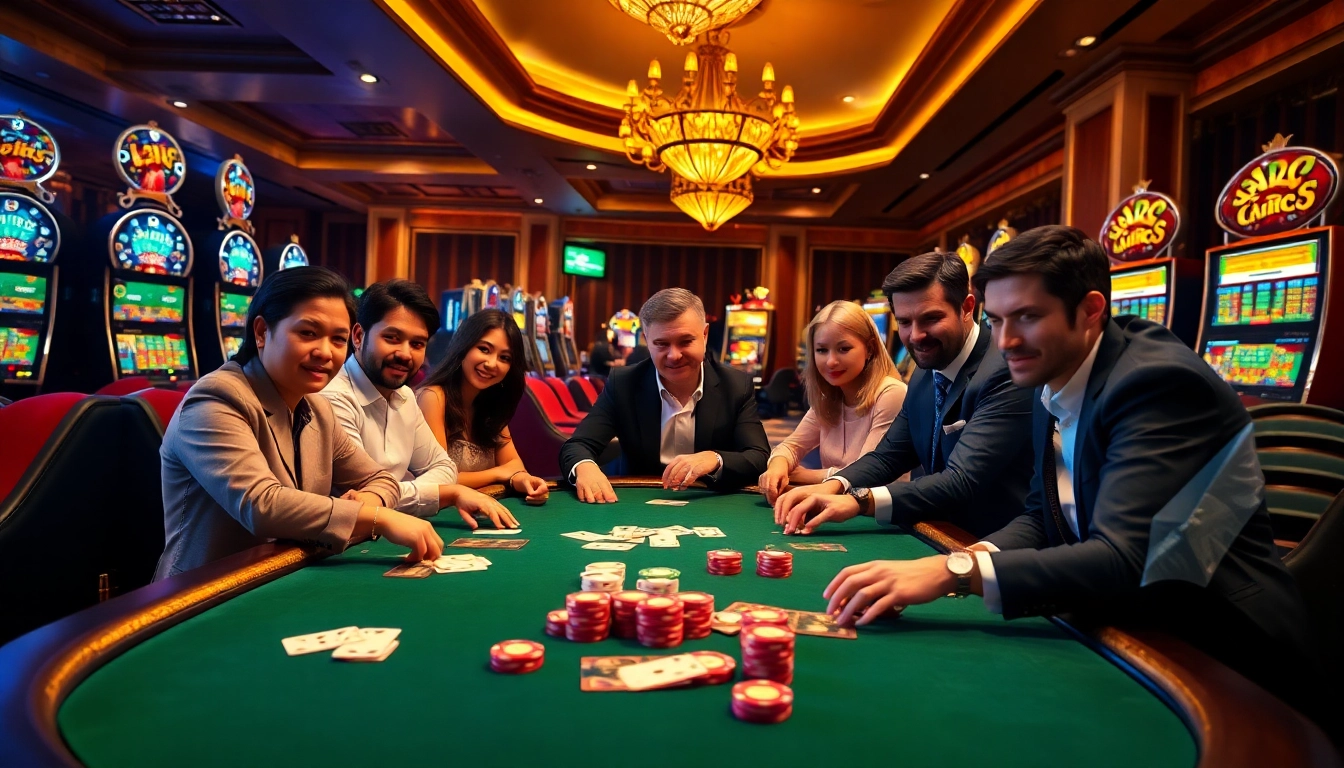 Intense poker game at P3.com with luxury decor and engaged players.