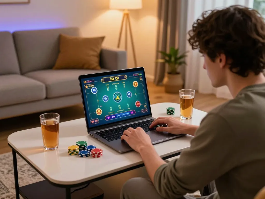 Player placing bets in Tài Xỉu online at taixiuonline.za.com, showcasing strategic gameplay.
