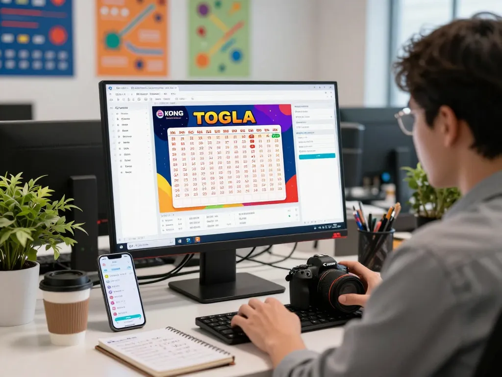Pesona seseorang yang melacak hasil lotere data HK secara langsung di layar komputer, menyoroti kegembiraan dalam permainan lotere digital.
